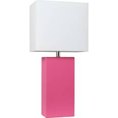 Table Lamps Lalia Home 21 Pink Lexington Leather Base Table Lamp 21"