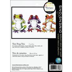 Dimensions Dimensions/Jiffy Mini Counted Cross Stitch 7"X5"-Treefrog Trio 14 Count