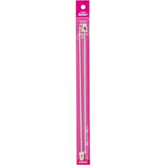 Susan Bates Silvalume Single Point Knitting Needle 275mm Silver Pink
