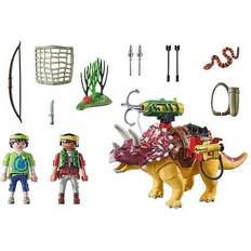 Playmobil Tricératops et soldats