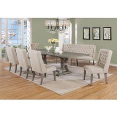 Dining table and bench set Best Quality Furniture Israel Dining Set