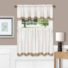 Brown Valances Achim Wide Width Westport Window Tier Valance