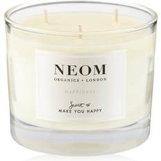 Blanc Bougies Parfumées Neom Organics Happiness 3 Wicks Bougie Parfumée 420g