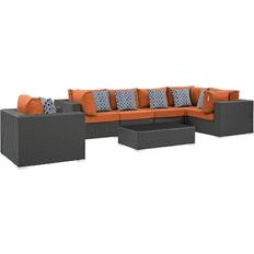 Aluminum Outdoor Lounge Sets modway Sojourn Collection Outdoor Lounge Set