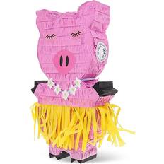 Blue Panda Pig Pinata Tropical Birthday Party Decorations Hawaiian Luau