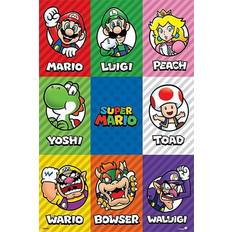 Papir mario Nintendo Super Mario Characters Plakat 61x91.5cm