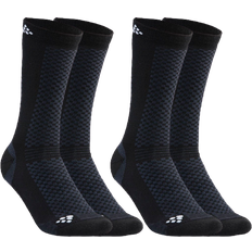 Craft Warm Mid Socks 2-pack - Black/White