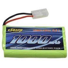 9.6v nimh batterier och laddbart Carson Modellsport Modellbau-Akkupack NiMh 9.6V 1000 mAh Tamiya-Stecker