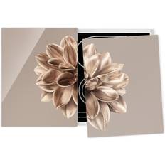 Planchas para asar Fleur Dahlia Bronze Métallique Moka Centré