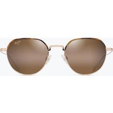 Tommy Bahama Island Eyes HCL Bronze Round Unisex Sunglasses - Gold Tone