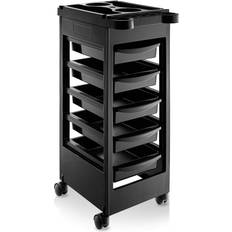 Paper Storage & Desk Organizers Saloniture Rolling Trolley Cart with 5 Drawers