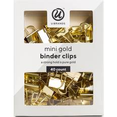 Gold Paper Clips & Magnets U Brands Binder Clips Paper Clamps 15mm Mini