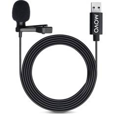 Movo M1 USB Lavalier Lapel Clip-on Omnidirectional Condenser Computer Microphone for PC and Mac 20' Cord