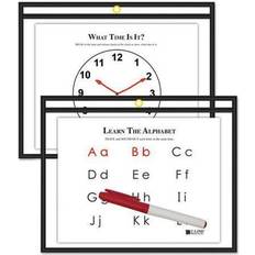 Black Board Erasers & Cleaners C-Line Horizontal Reusable Dry Erase Pocket, Pockets/Set