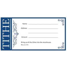 Tithe Blue (Malachi 3:10, KJV) Value Offering Envelopes, 100