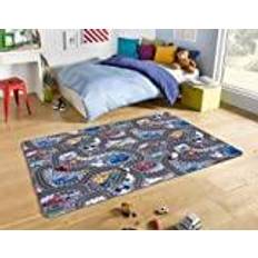 Hanse Home Race Track Tufted Grey Blue Indoor Rug 160 x 240 cm