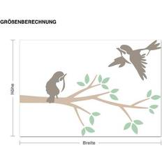 Decoraciones de pared Sticker Mural Brindille Oiseaux