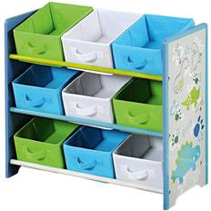Aufbewahrungsregal Dino multicolor Holz B/H/L: