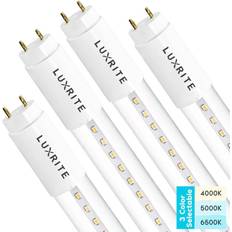 Led type a bulb Luxrite 4FT T8 LED Tube Light, 18W=32W, 3 Color Option, Single and Double End Powered, 2340 Lumens, UL 4 Pack Selectable 4