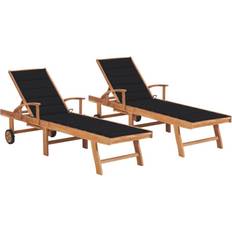 vidaXL liggestole 2 stk. massivt