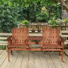 Patio Furniture OutSunny Wooden Garden Umbrella