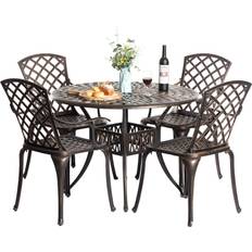 Multicolored Patio Chairs Gardenised Dinning Set 4 Bistro