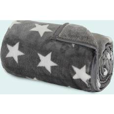 Babybay Kuscheldecke, dunkelgrau Sterne weiß