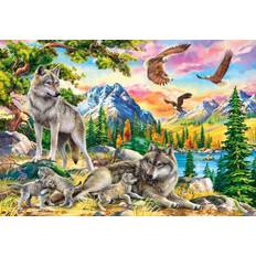 Castorland Puslespil Castorland Wolf Family and Eagles