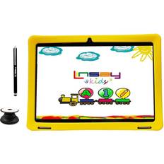 Tablets Linsay 10.1 inch Kids tablets 2GB 32GB Android WiFi Tablet with Yellow Kid Defender Case Backpack