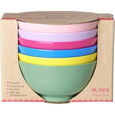 Lave-vaisselle Sécurisé Bols de petit-déjeuner Rice Bols En Mélamine Medium Ø 15 cm 6 Pièces Multicolor Bol de petit-déjeuner