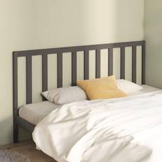 vidaXL grey, 186 Solid Wood Pine Bed Black Bed Sänggavel