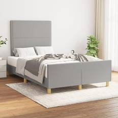 vidaXL Estructura De Cama Tela Gris Claro 120x200 cm