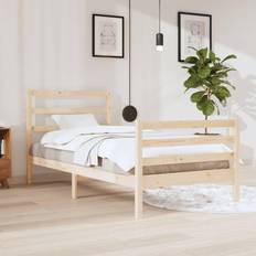 vidaXL brown, Solid Pine Bed Frame Bedstead Bed