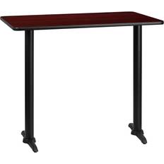 Bar height dining table Flash Furniture 30 Mahogany Laminate Top Bar Height Bases Dining Table