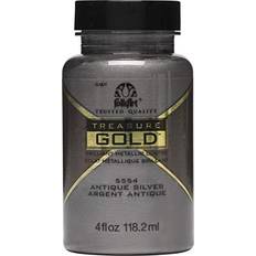 Folkart Treasure Gold Paint 4oz-Antique Silver