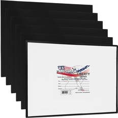 Black Canvas U.S. Art Supply 8 X 10 inch Black Professional Artist Quality Acid Free Canvas Panels 6-Pack