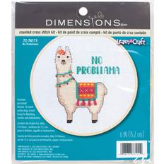 Counted Cross Stitch Kit 6 Round-No Probllama 14 Count