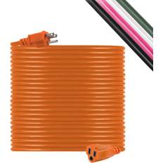 16 3 wire GE 100 ft. 3-Wire 16-Gauge Grounded Indoor/Outdoor Extension Cord, Orange 100 ft