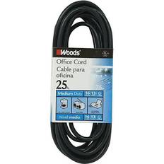 Electrical Accessories Wood's 25 ft. 16/3 Indoor Medium-Duty Extension Cord, Black