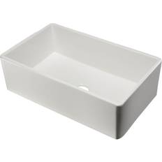 Drainboard Sinks on sale ALFI brand AB533-W 33" Single Bowl Farm Sink Front