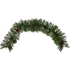 Natural Christmas Trees Nearly Natural 6ft. Mixed Alaskan Pines Pinecones Garland Christmas Tree