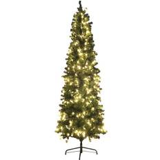 7.5 ft pre lit pencil christmas tree Northlight 34908537 Ft Pre-Lit Hazelton Spruce Pencil Artificial Christmas Tree