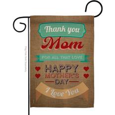 Cheap Screenings Breeze Decor 13 Thanks Mom Mother's Day 2-Sided Garden Flag