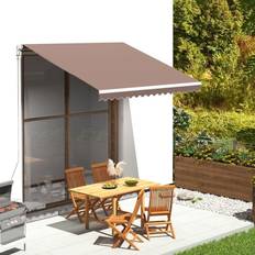 Rouge Auvents de Terrasse vidaXL Tissu de Remplacement Pour Auvent Marron 3x2,5 m