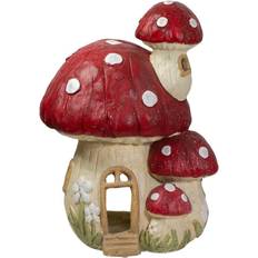 Northlight 34338758 18 Mushroom House Garden Statue, Red