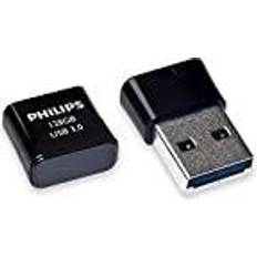 Cartes Mémoire & Clés USB Philips usb Stick 128GB Ultra Small Memory usb 3.0 Flash Drive Pico Edition for pc, Laptop, Computer, Smart tv, Car Audio and More Reads up to