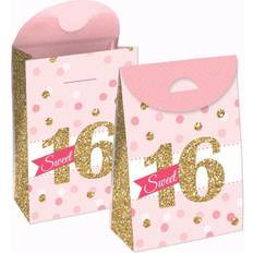 Big Dot of Happiness Sweet 16-16th Birthday Gift Favor Bag Set of 12