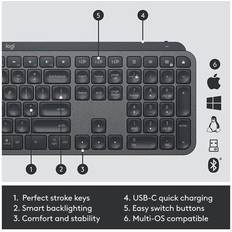 Mx keys combo gen 2 for business Logitech MX Keys Combo Business Gen 2 Wireless Bluetooth LE QWERTY UK Graphit