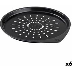 Sartenes para Pizza Pyrex Molde Magic Negro Metal Ø 30 cm (6 Unidades) Sartén para Pizza 30 cm