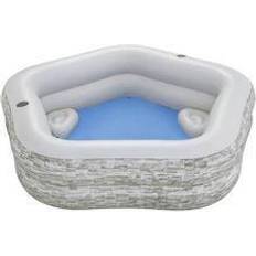 Bestway Oppustelig Pool Grå 213 x 206 x 53 cm